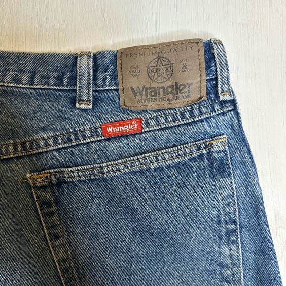 Wrangler 96501DS Jeans Mens 38x32 USA Made Vintage Straight Leg Blue Denim - Picture 7 of 8